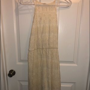 Mid length cream lace dress